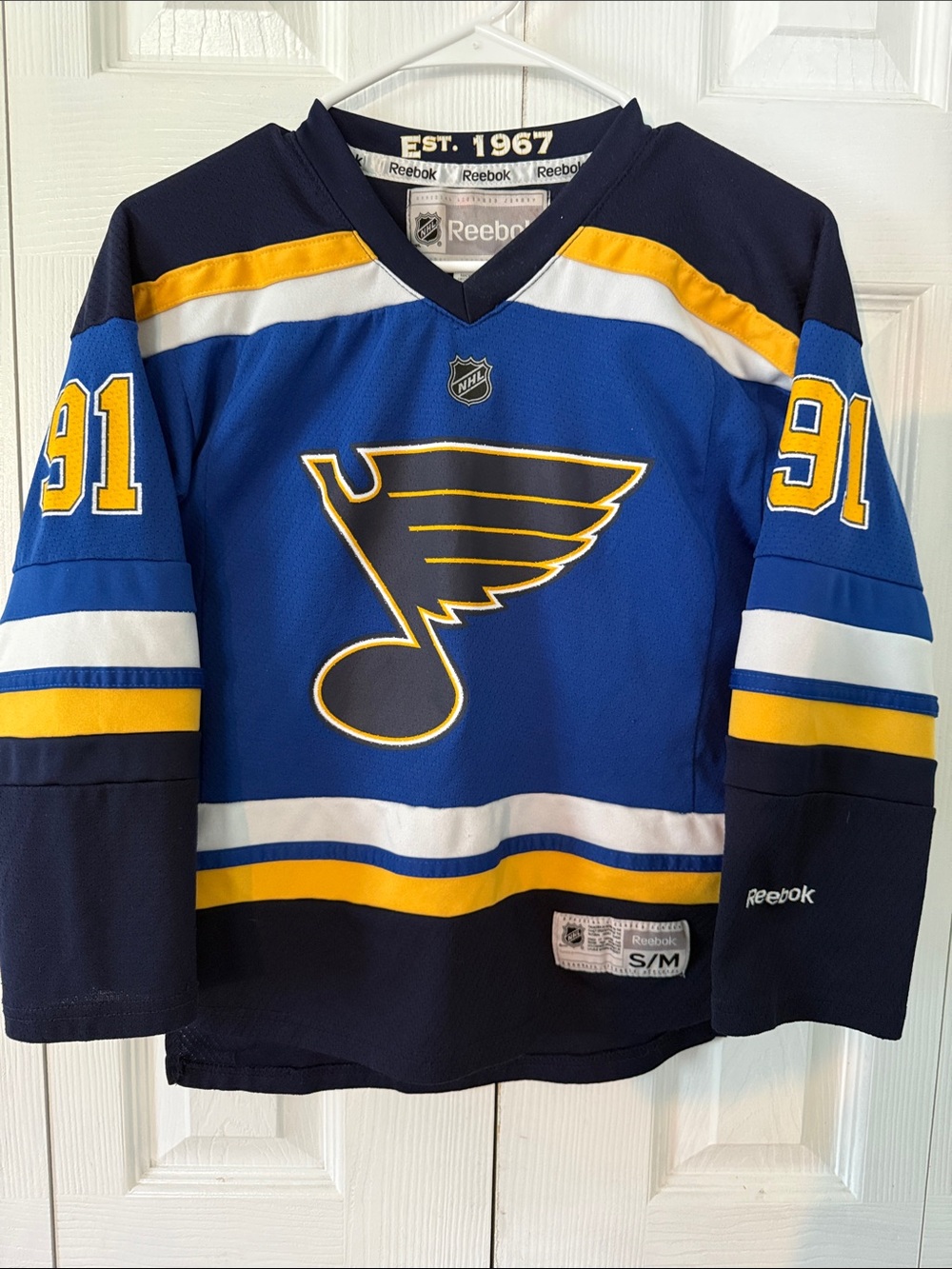 Vintage Reebok NHL jersey St. Louis Blues #91 player Vladimir Tarasenko Sz S